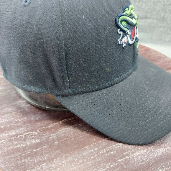 Gwinnett Stripers New Era Baseball Cap Black Adjustable Hat W/ Green Fish - Picture 8 of 11
